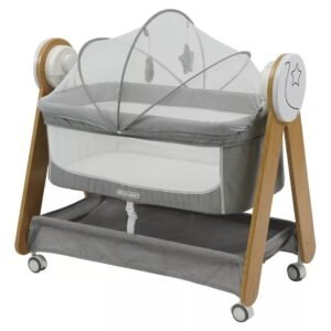 Cuna mecedora laminada estrella Mega baby