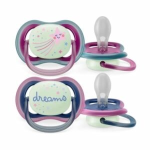 Chupete Avent ultra air deco nigh time x2 6-18