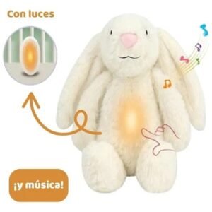 Baby Sunki Cunero Conejo luminoso musical beige
