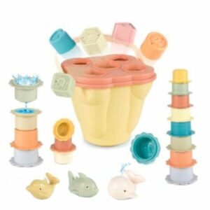 Baby Favorite Balde encastre con formas y animales 17 piezas