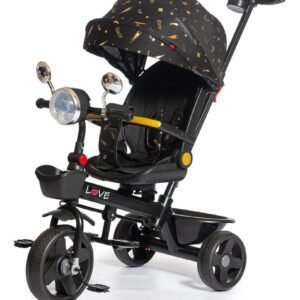 Triciclo giro 360° con luz y musica negro Love