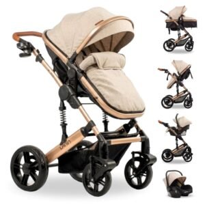 Coche travel system 3 en 1 Lanin Khaki Mega Baby