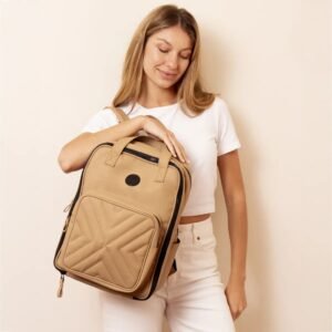 Mochila maternal Las Floritas Muna camel
