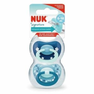 Chupete Nuk signature 6-18 x2 azul