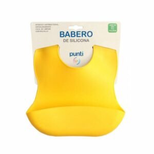 Babero de silicona amarillo