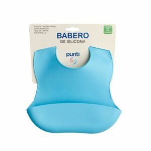 Babero de silicona turquesa