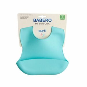 Babero de silicona aqua