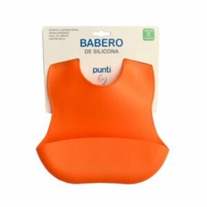 Babero de silicona naranja