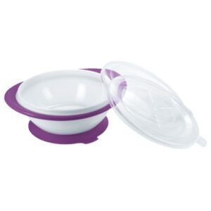 Plato Nuk con tapa violeta