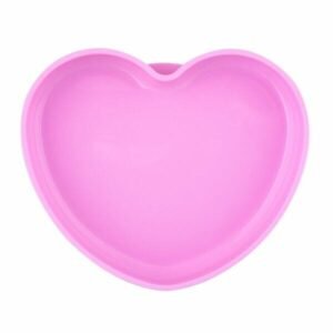 Plato Chicco de silicona corazón rosa