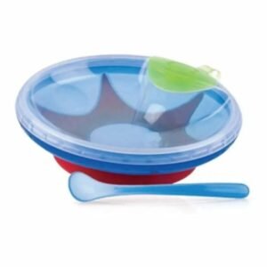 Plato Nuby térmico con cuchara azul
