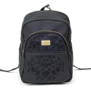 Mochila maternal Globba blondie flowers negra