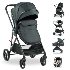 Coche Travel System 3 en 1 Helsinki Black Mega Baby