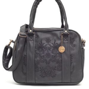 Cartera maternal Mia flowers negra Globba