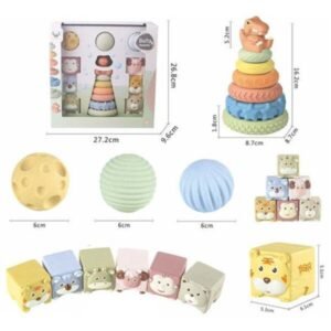 Baby Favorite Set de mascotas, cubos, caritas y aros