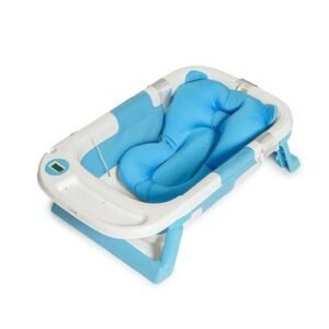 Bañera Love Plegable con Reductor y Termometro Celeste