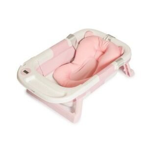 Bañera Love Plegable con Reductor y Termometro Rosa