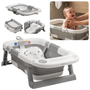 Bañera Mega Baby Ultra Plegable con Reductor Gris