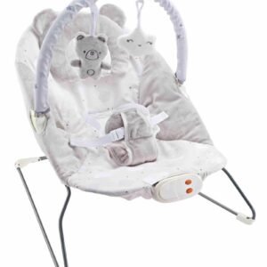 Mecedora Porta Bebé Bouncer Plush Beige Mega Baby