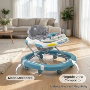 Andador mecedor nito Mega Baby celeste