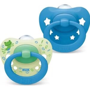 Chupete Nuk signature 18-36 x2 verde/azul