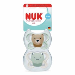 Chupete Nuk Perfect Match Air 0-6 Oso/Rana