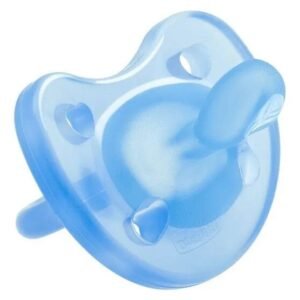Chupete Chicco physio soft liso 6-16 celeste